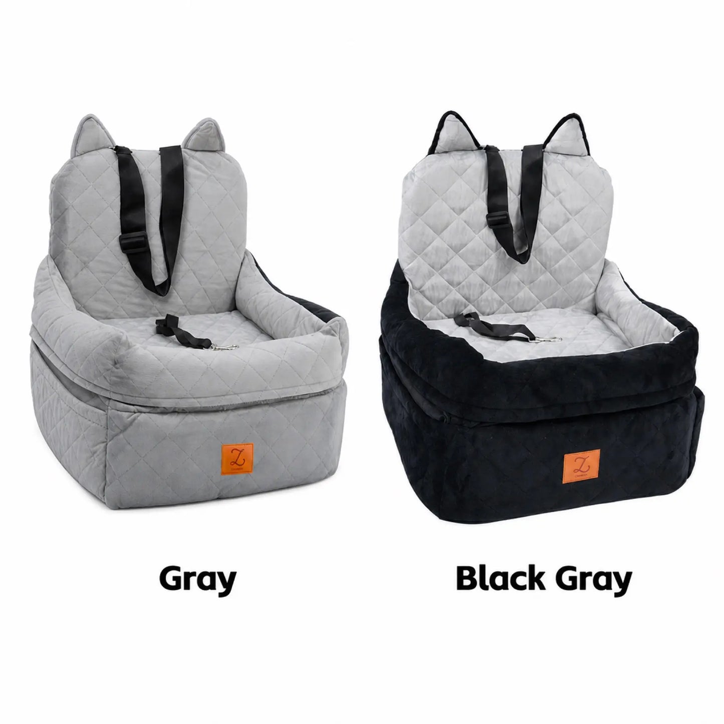 Zvrpet Fully Detachable and Washable Memory Foam Dog Car Seat with Adjustable Straps and Anti-Slip Bottom Cover for SUVs and Outdoor Use