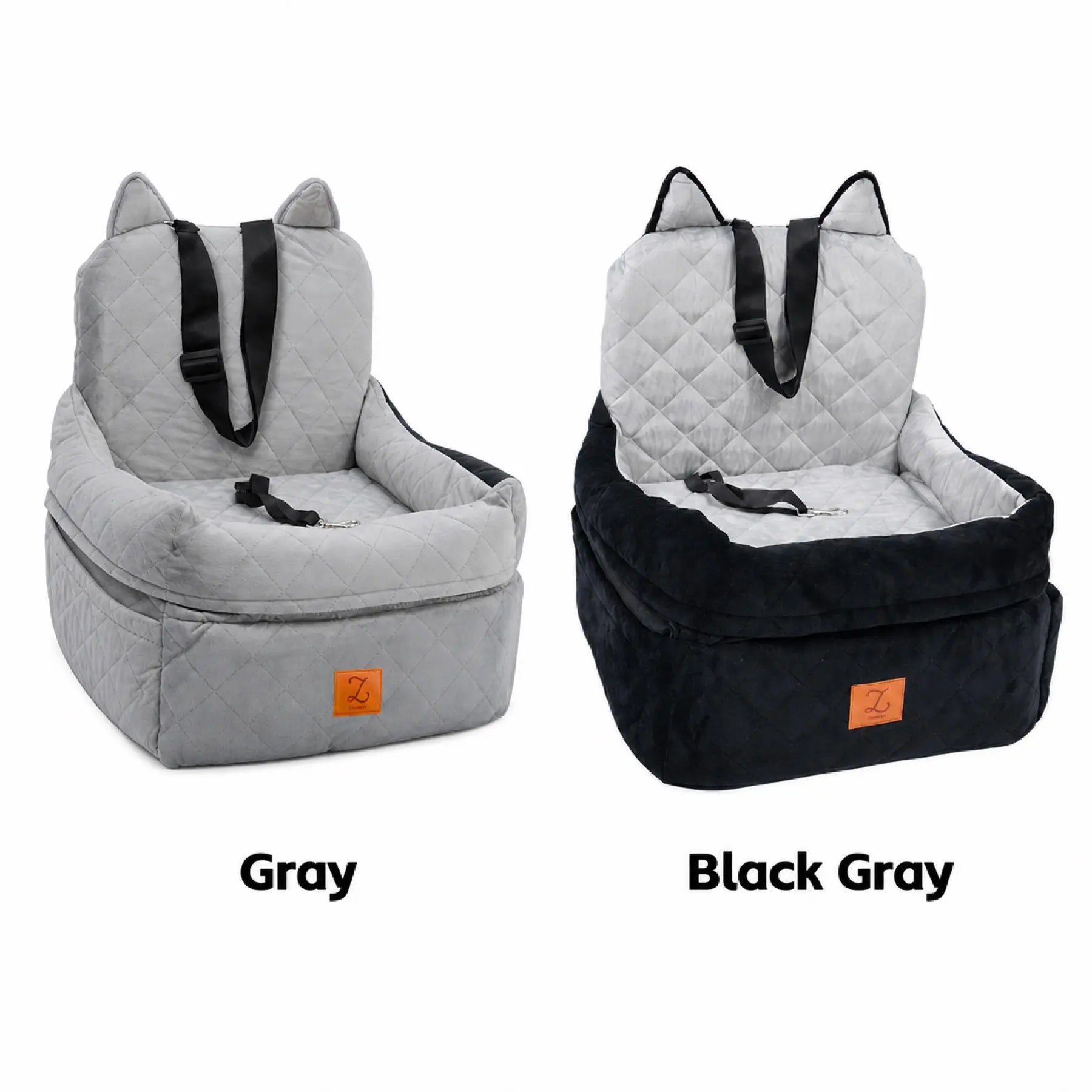 Zvrpet Fully Detachable and Washable Memory Foam Dog Car Seat with Adjustable Straps and Anti-Slip Bottom Cover for SUVs and Outdoor Use