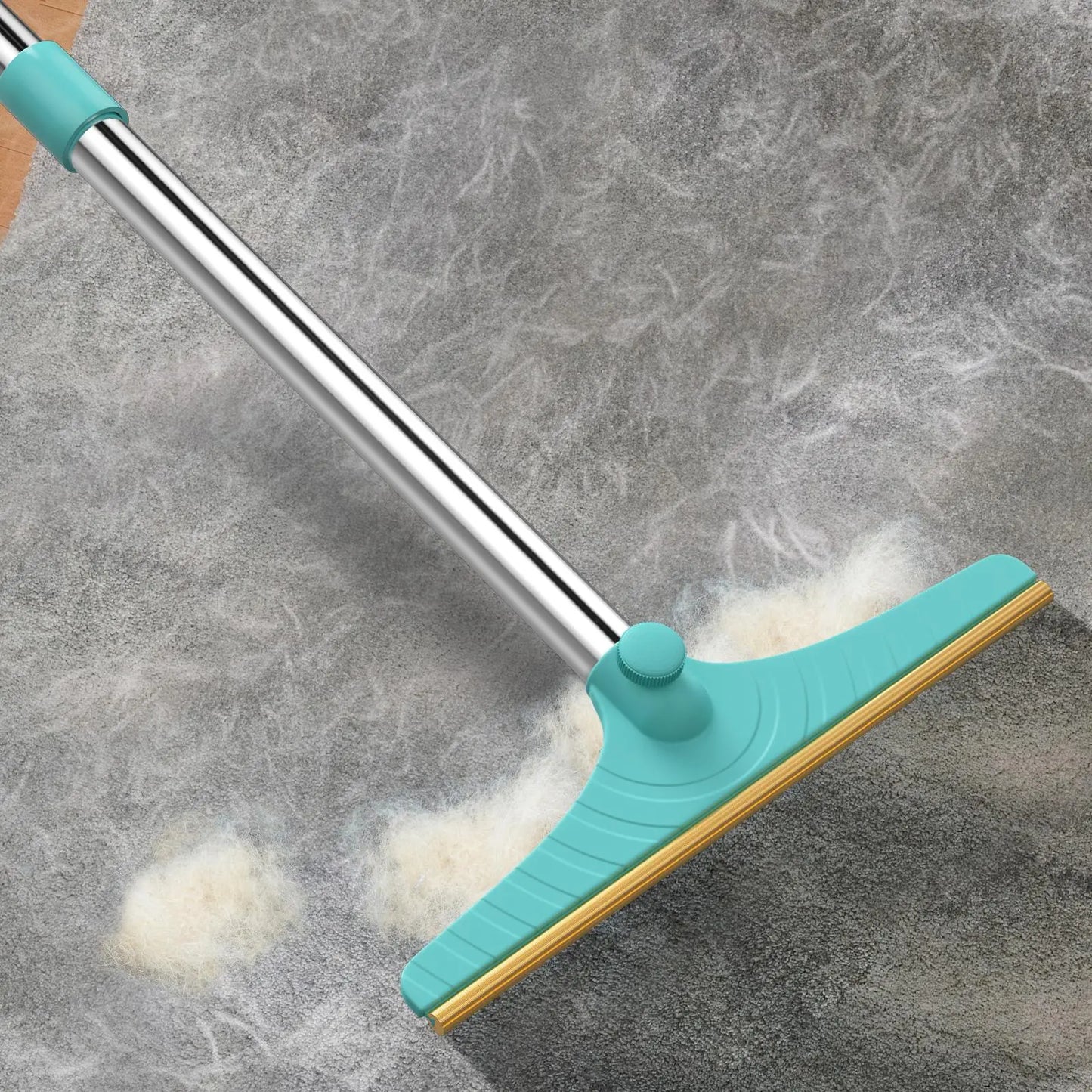 Adjustable Cat Hair Remover and Cleaning Brush with Hanging Ring - Effective Pet Hair Removal Tool for Carpets and Floors, Ideal for Valentine's Day Gift