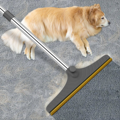 Adjustable Cat Hair Remover and Cleaning Brush with Hanging Ring - Effective Pet Hair Removal Tool for Carpets and Floors, Ideal for Valentine's Day Gift