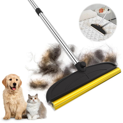Adjustable Cat Hair Remover and Cleaning Brush with Hanging Ring - Effective Pet Hair Removal Tool for Carpets and Floors, Ideal for Valentine's Day Gift