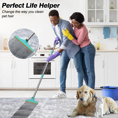 Adjustable Cat Hair Remover and Cleaning Brush with Hanging Ring - Effective Pet Hair Removal Tool for Carpets and Floors, Ideal for Valentine's Day Gift