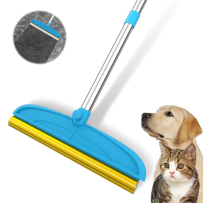 Adjustable Cat Hair Remover and Cleaning Brush with Hanging Ring - Effective Pet Hair Removal Tool for Carpets and Floors, Ideal for Valentine's Day Gift